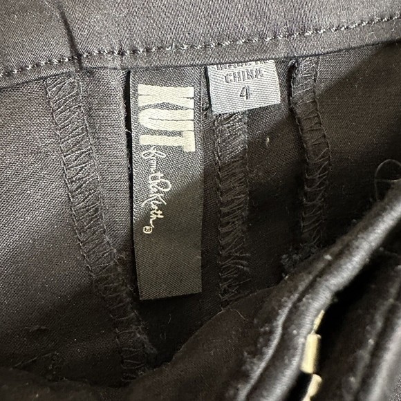 Kut From The Kloth Womens Black Chino Skinny Pants Size 4 Side Piping Stretch - Picture 3 of 9